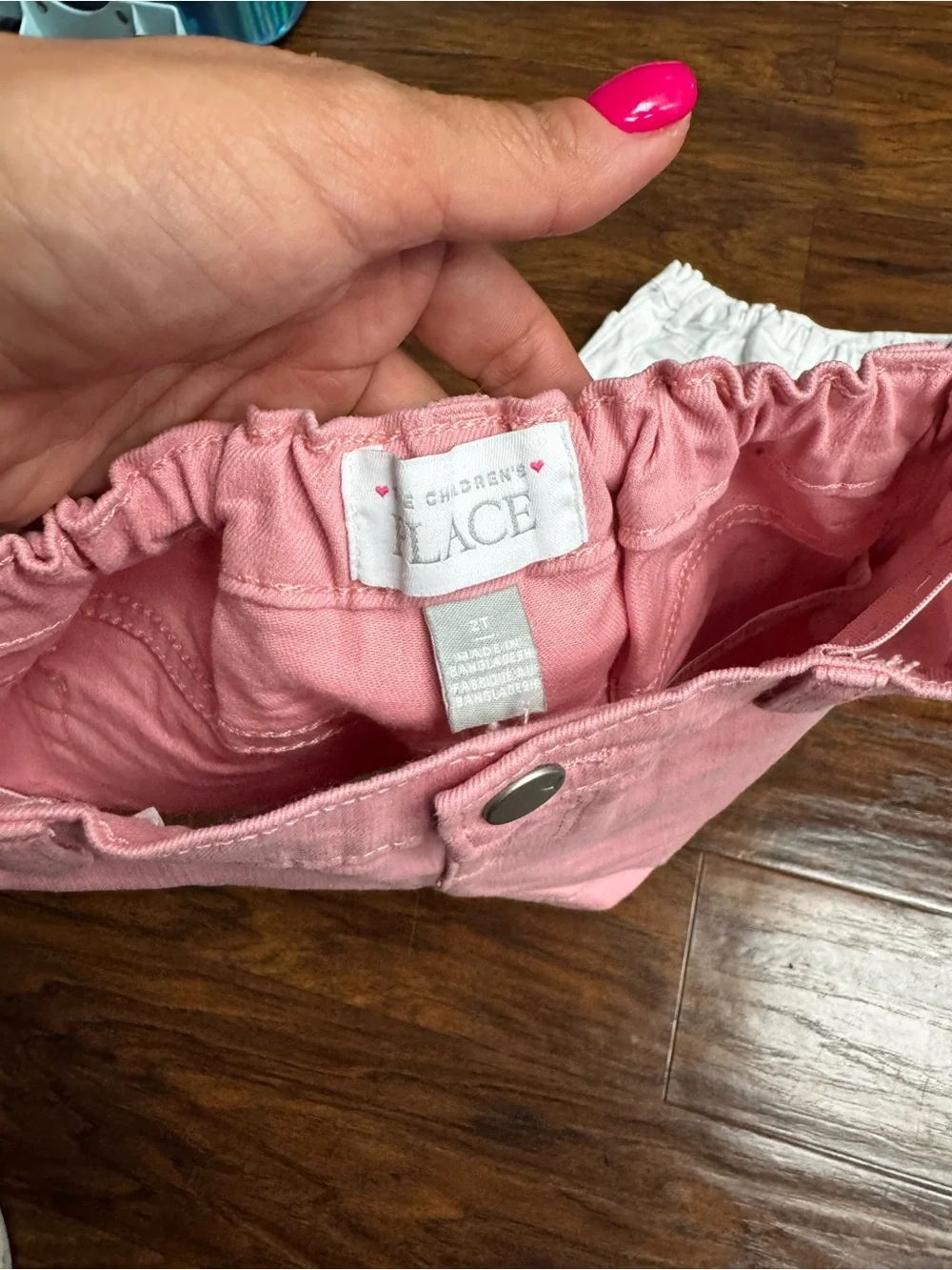 The Children's Place Pink and White Cotton Shorts Duo